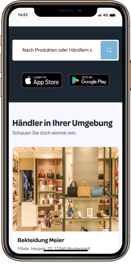 Screenshot von Händlerprofil auf egora